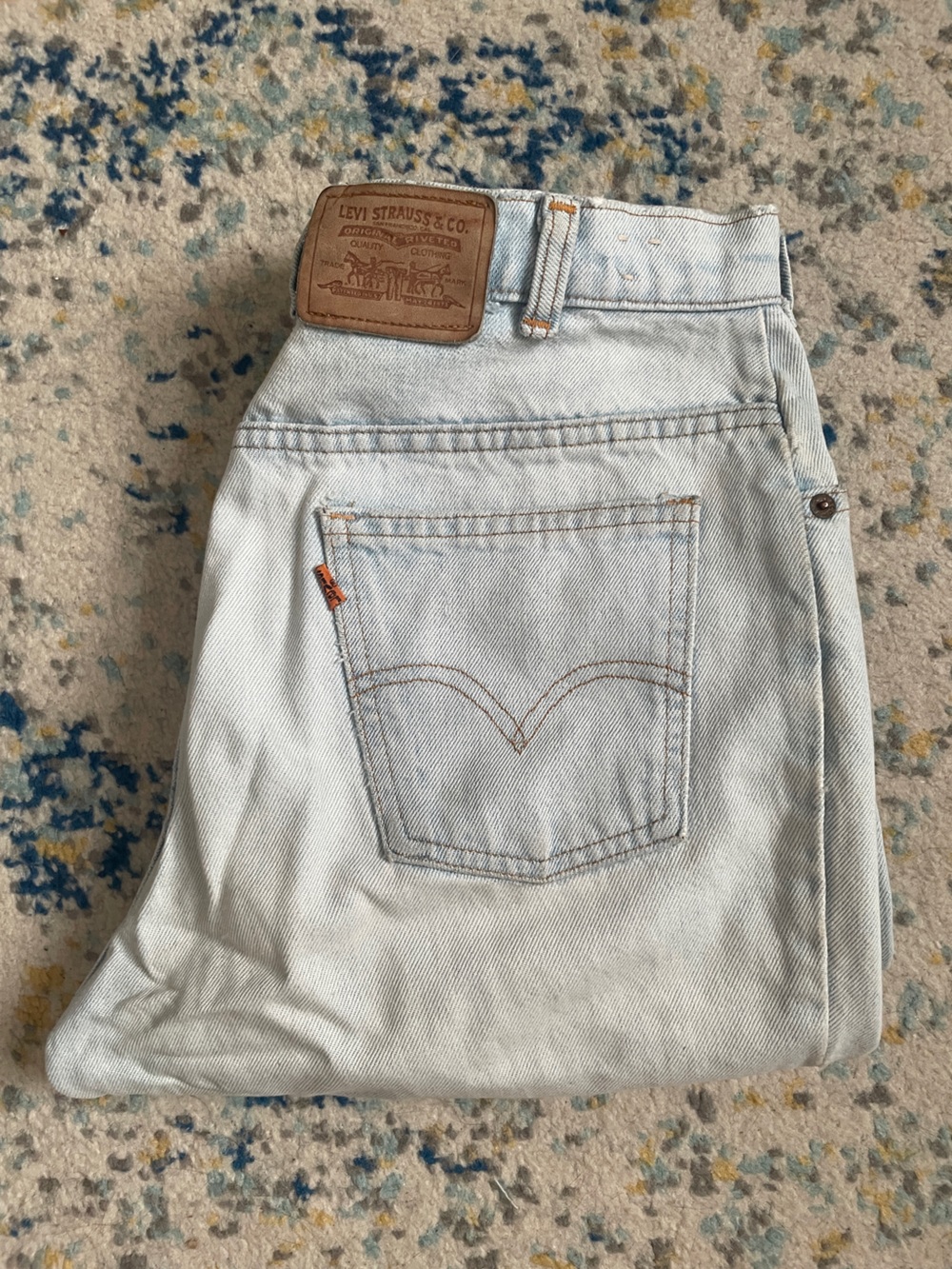 Levi's Pale Blue High Rise Vintage Denim Jeans (orange tab)